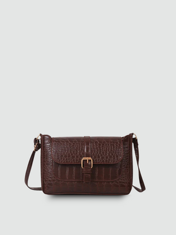 Bolsa De Ombro Pequena Marrom Garbo Elsa - Garboza