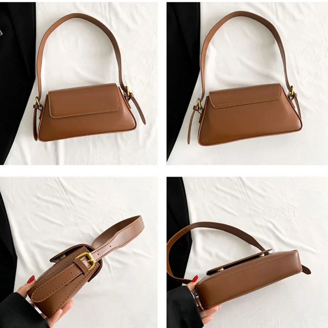 Bolsa De Ombro Pequena Marrom Garbo Rúbia - Garboza