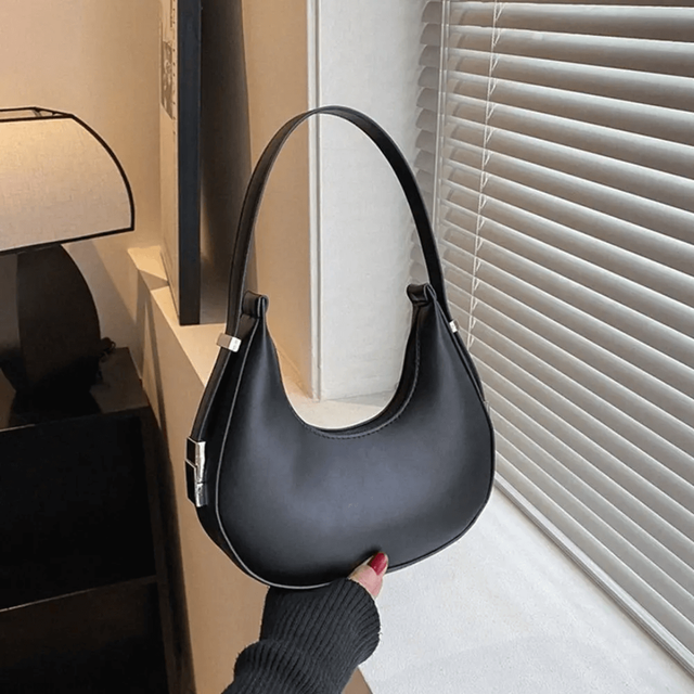 Bolsa De Ombro Preta Garbo Bruna - Garboza
