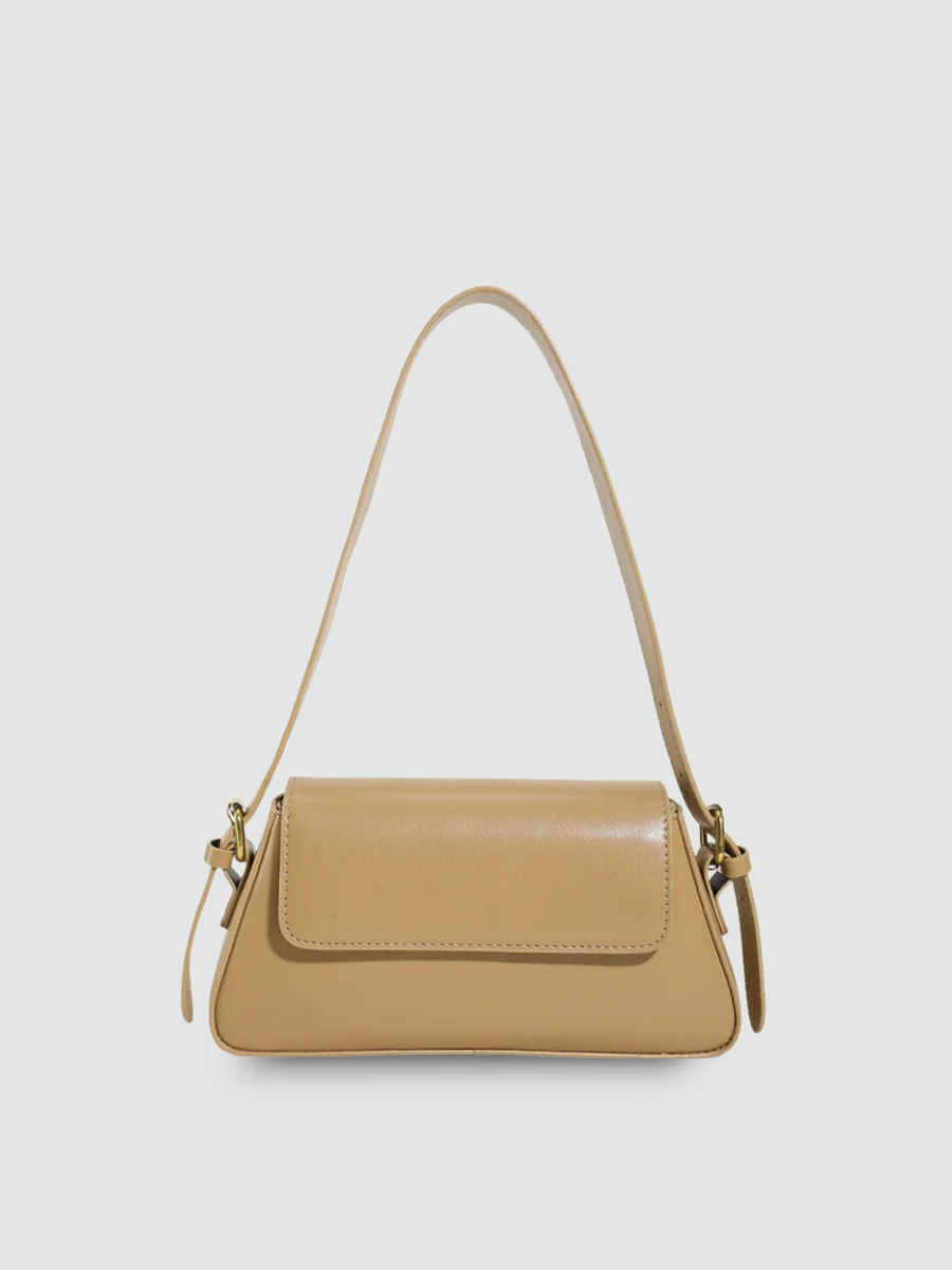 Bolsa De Ombro Pequena Bege Garbo Rúbia - Garboza