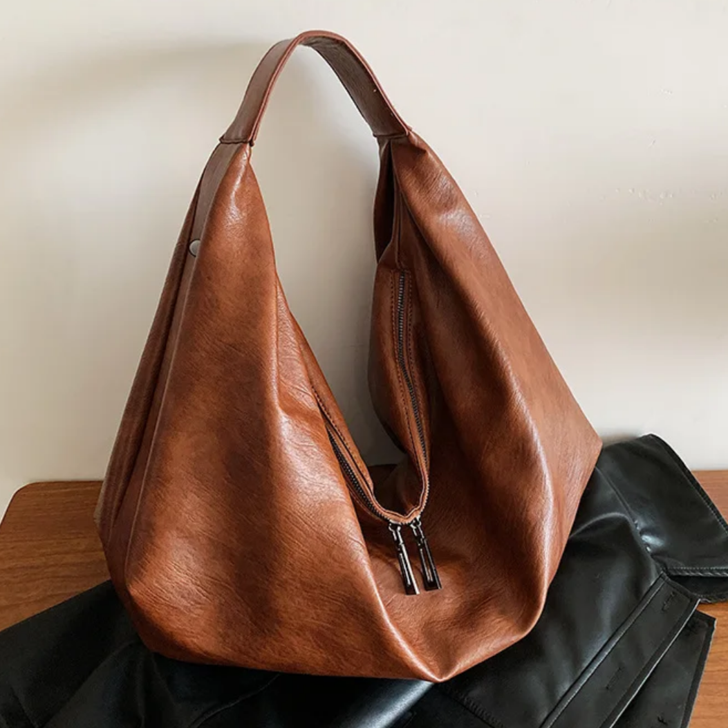 Bolsa Hobo Grande Marrom Garbo Karina - Garboza