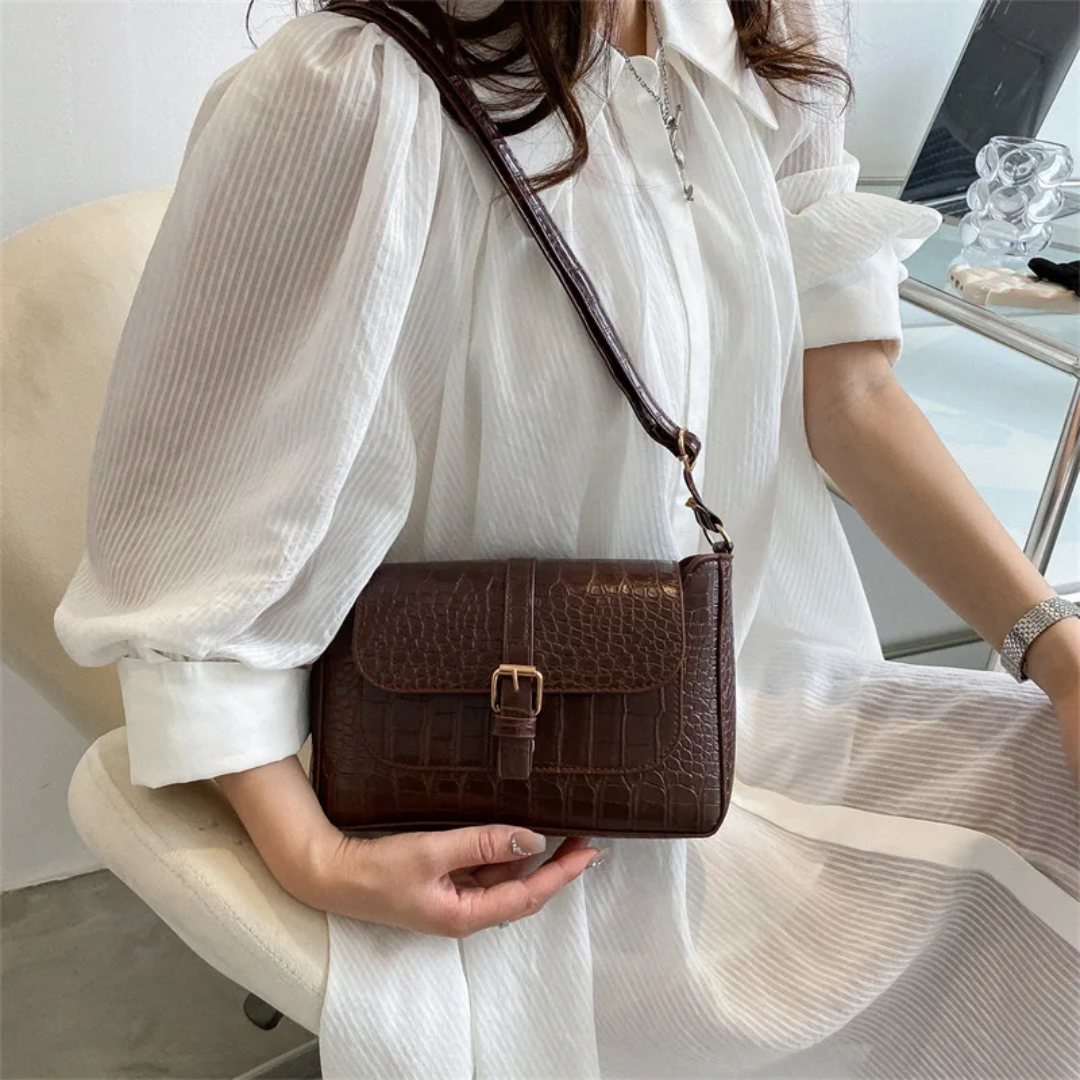 Bolsa De Ombro Pequena Marrom Garbo Elsa - Garboza
