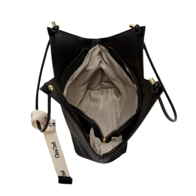 Bolsa Hobo Grande Preto Garbo Luara - Garboza