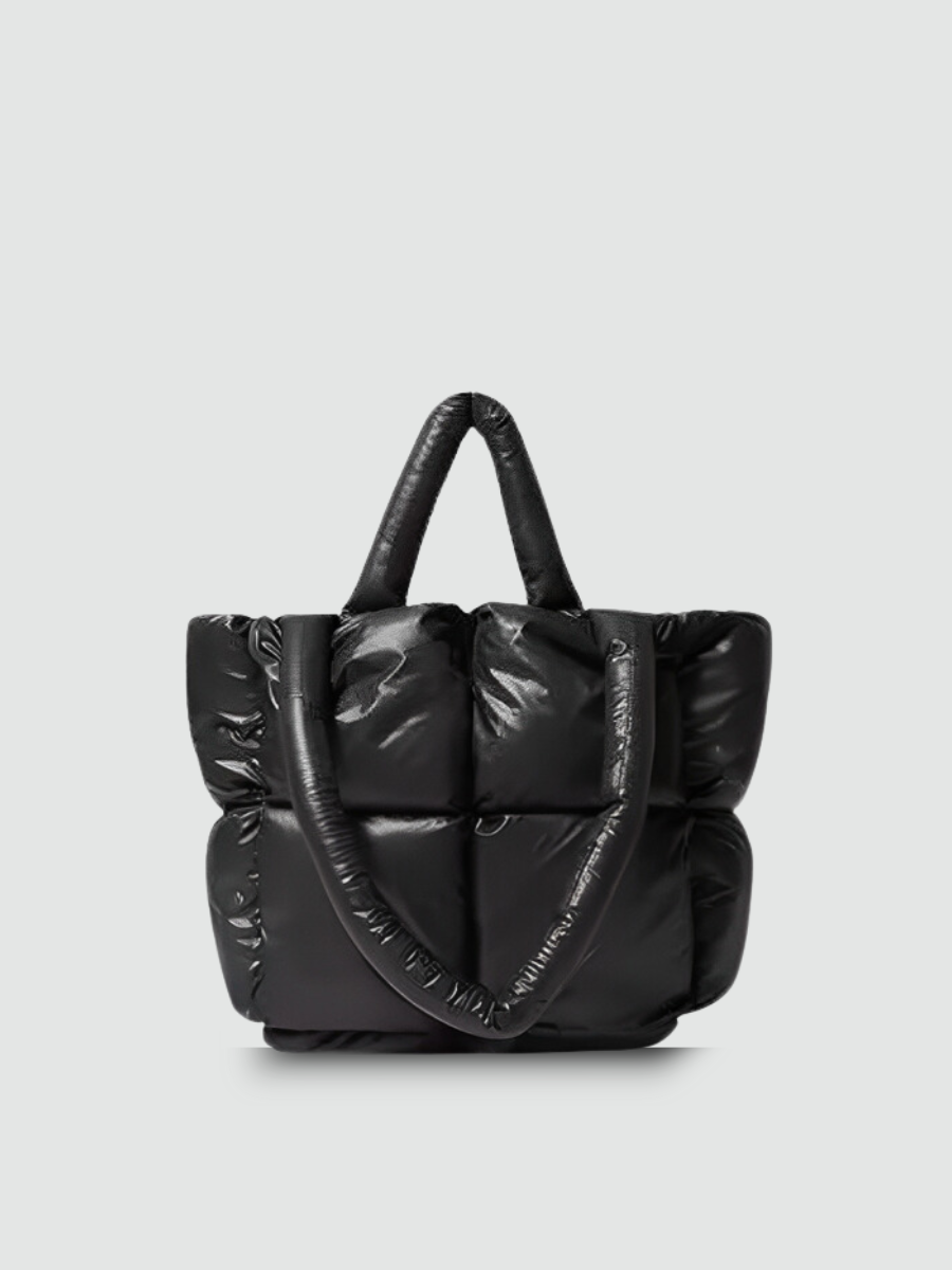 Bolsa Puffer Grande Preto Garbo Mariana - Garboza