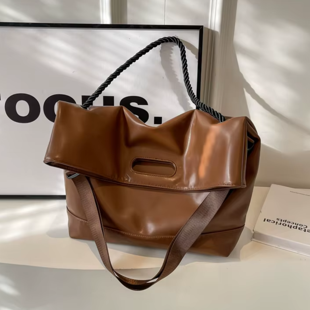 Bolsa Tote Grande Marrom Garbo Heloisa - Garboza