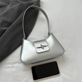 Bolsa De Ombro Pequena Prata Garbo Violeta - Garboza