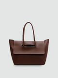 Bolsa Tote Grande Marrom Garbo Amanda - Garboza