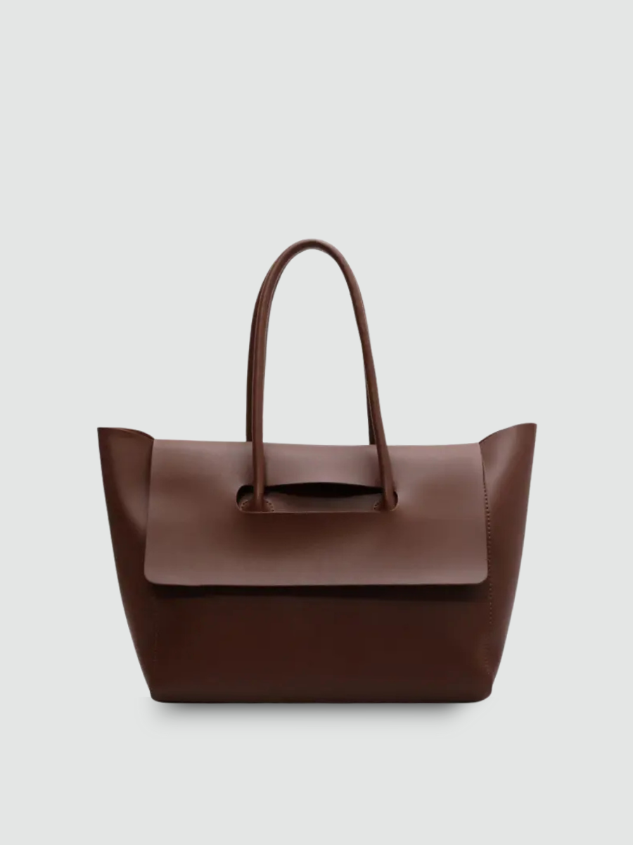 Bolsa Tote Grande Marrom Garbo Amanda - Garboza