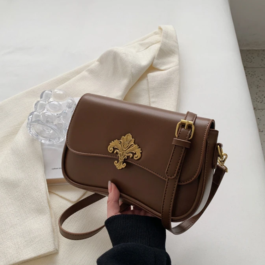 Bolsa De Ombro Pequena Marrom Garbo Safira - Garboza