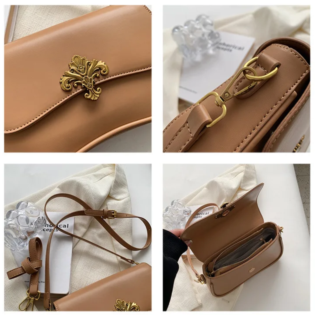 Bolsa De Ombro Pequena bege Garbo Safira - Garboza