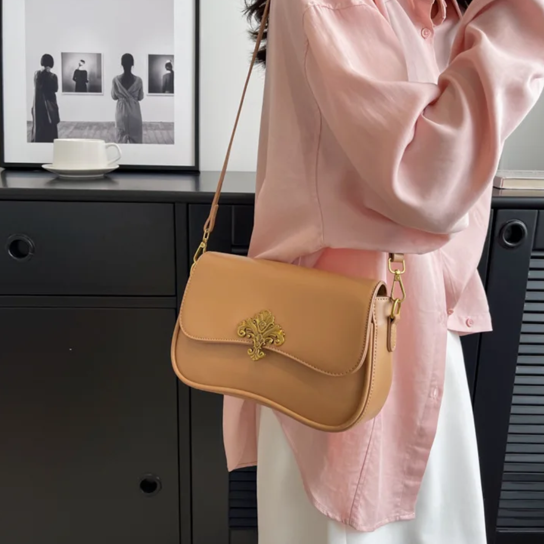Bolsa De Ombro Pequena bege Garbo Safira - Garboza