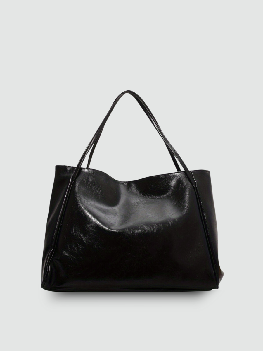 Bolsa Tote Grande Preta Garbo Hannah - Garboza