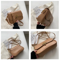 Bolsa De Ombro Pequena bege Garbo Safira - Garboza