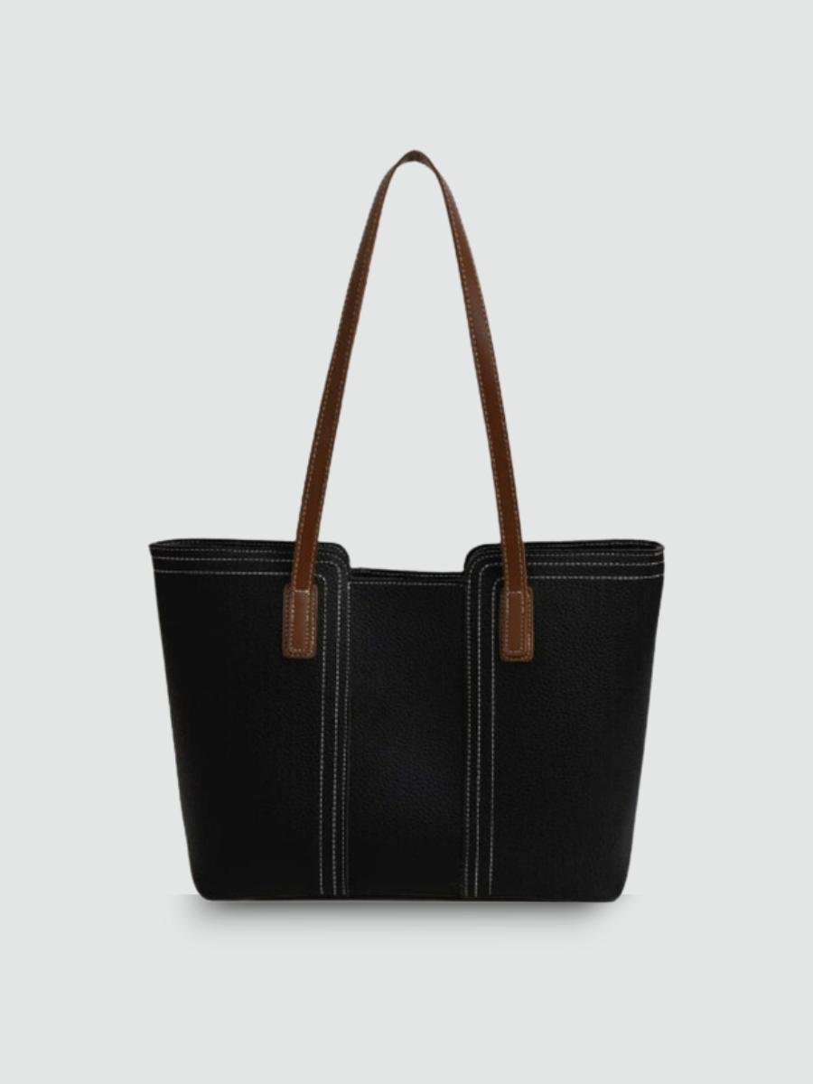Bolsa Tote Grande Preta Garbo Helena - Garboza