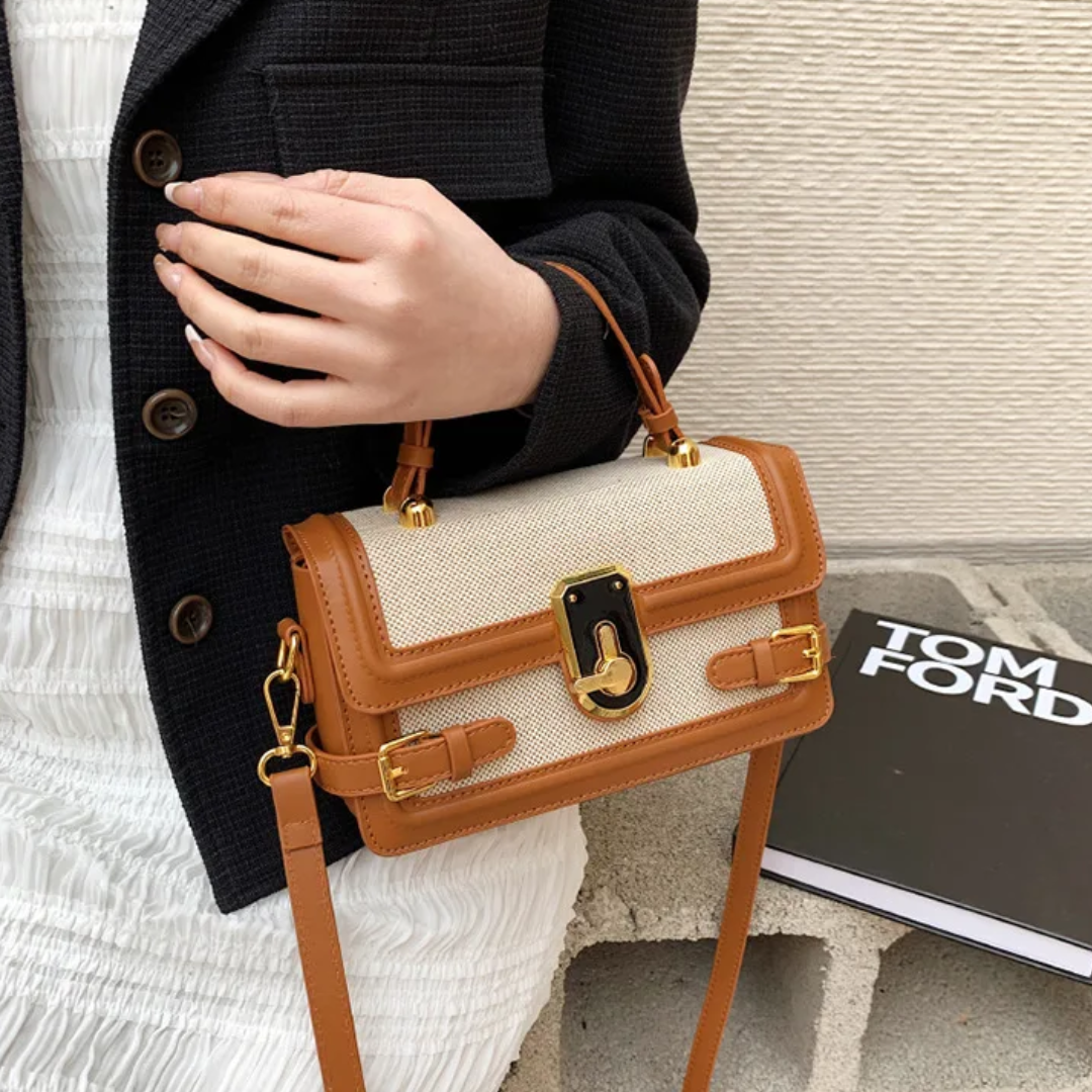 Bolsa Transversal Pequena Marrom Garbo Lyra - Garboza