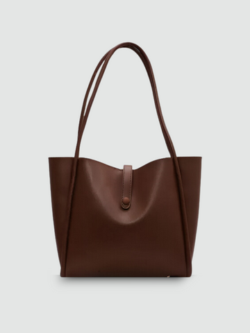 Bolsa Tote Grande Marrom Garbo Joana - Garboza