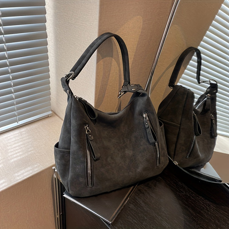 Bolsa Hobo Grande Preta Garbo Elaine - Garboza