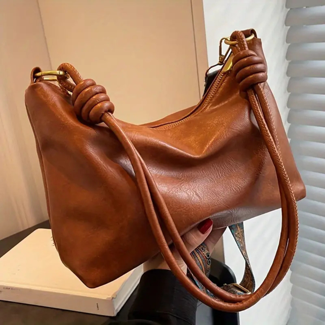 Bolsa de Ombro Média Marrom Garbo Antonella - Garboza