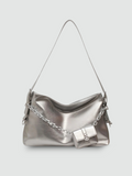 Bolsa Transversal Grande Prata Garbo Ramona - Garboza