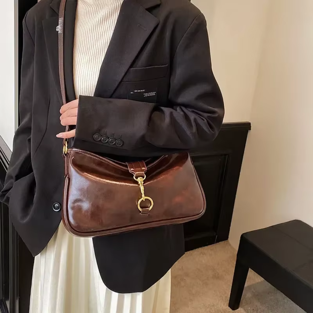 Bolsa Baguete Média Marrom Garbo Mara - Garboza