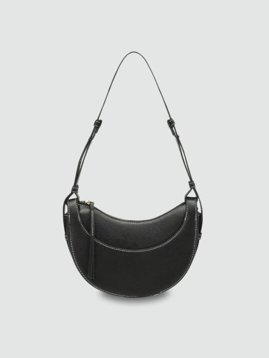 Bolsa Transversal Média Preta Garbo Pamela - Garboza