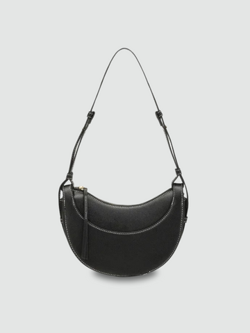 Bolsa Transversal Média Preta Garbo Pamela - Garboza