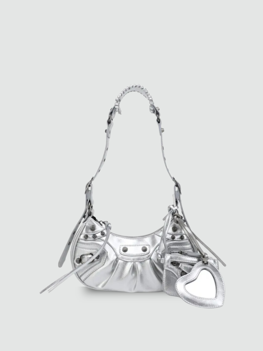 Bolsa Transversal Pequena Prata Garbo Aisha - Garboza