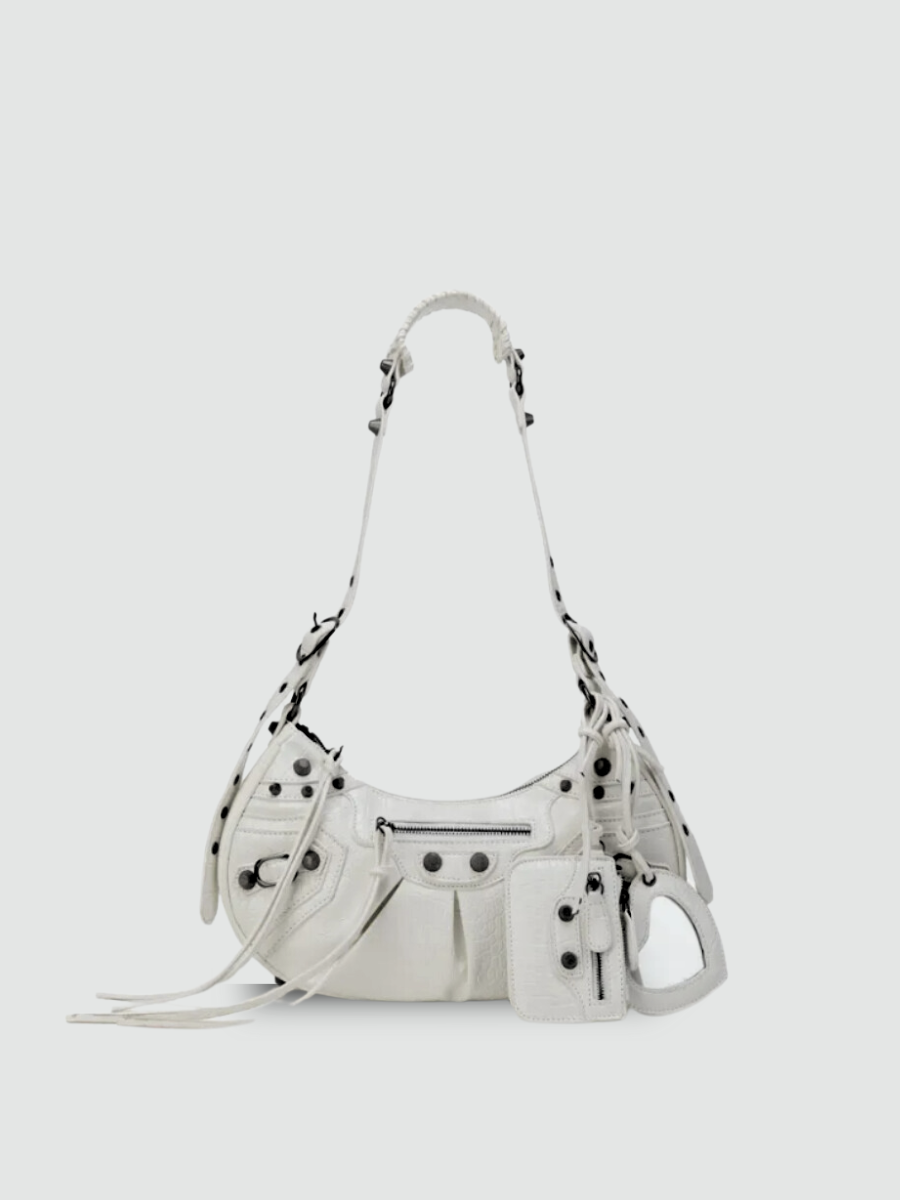 Bolsa Transversal Pequena Branca Garbo Aisha - Garboza