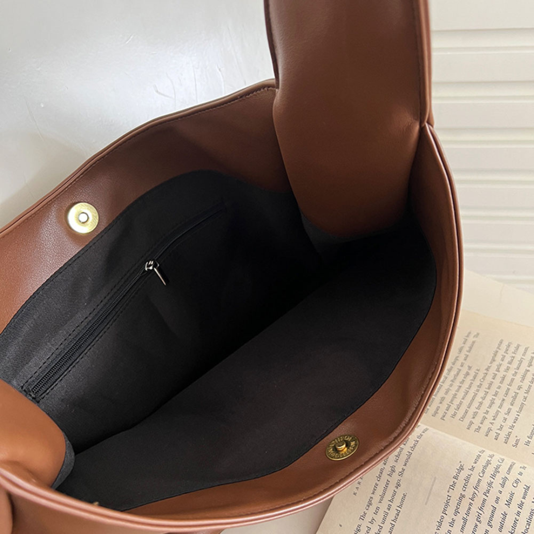 Bolsa Hobo Grande Marrom Garbo Giulia - Garboza