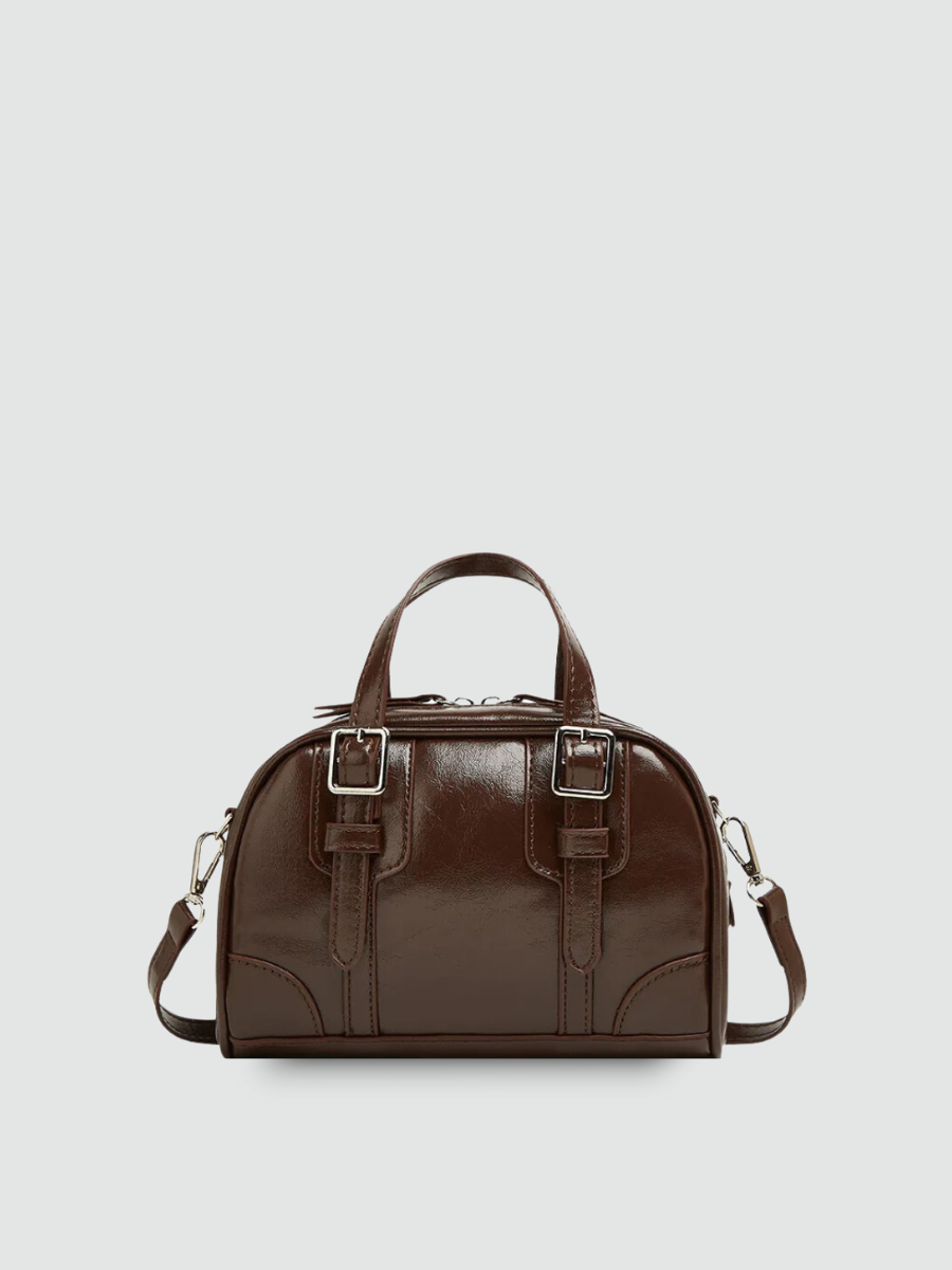 Bolsa Transversal Pequena Marrom Garbo Ava - Garboza