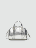 Bolsa Transversal Pequena Prata Garbo Ava - Garboza