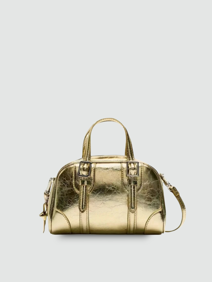 Bolsa Transversal Pequena Dourado Garbo Ava - Garboza