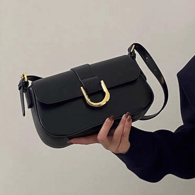 Bolsa De Ombro Pequena Preta Garbo Géssica - Garboza