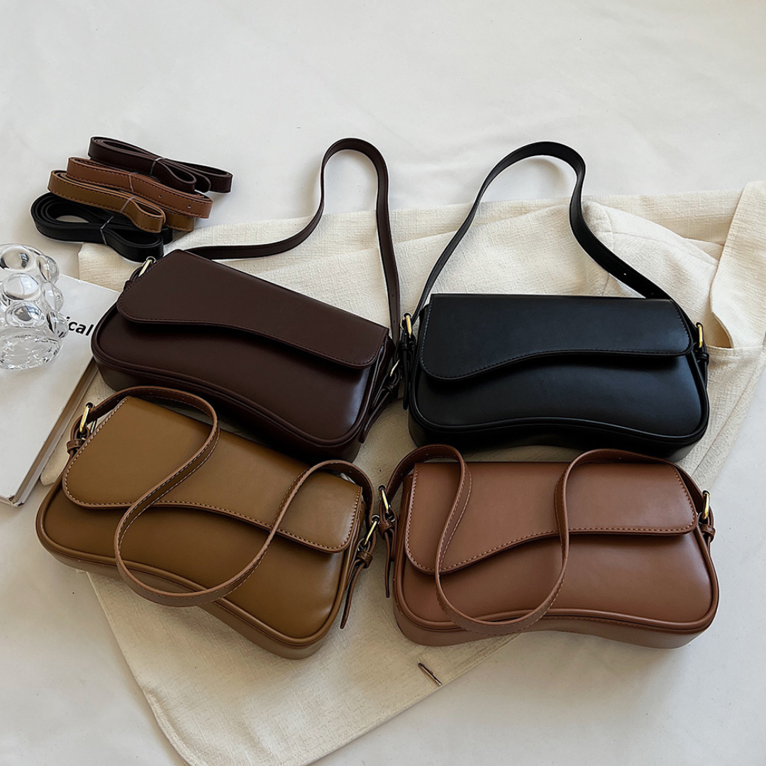 Bolsa De Ombro Pequena Marrom Garbo Chiara - Garboza