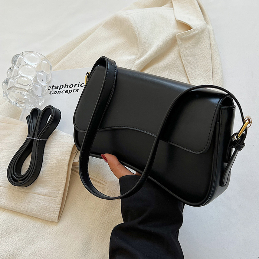 Bolsa De Ombro Pequena Preto Garbo Chiara - Garboza