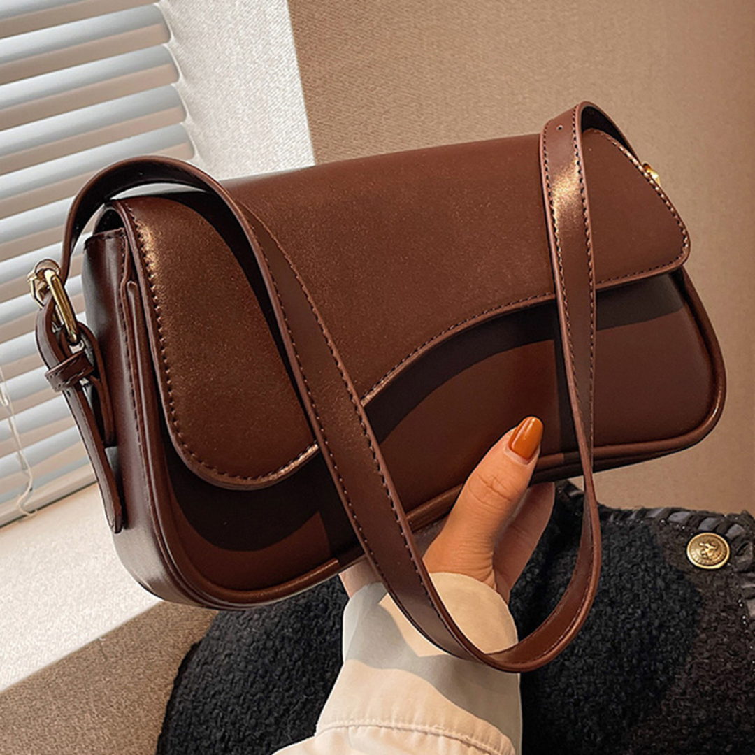 Bolsa De Ombro Pequena Marrom Garbo Chiara - Garboza
