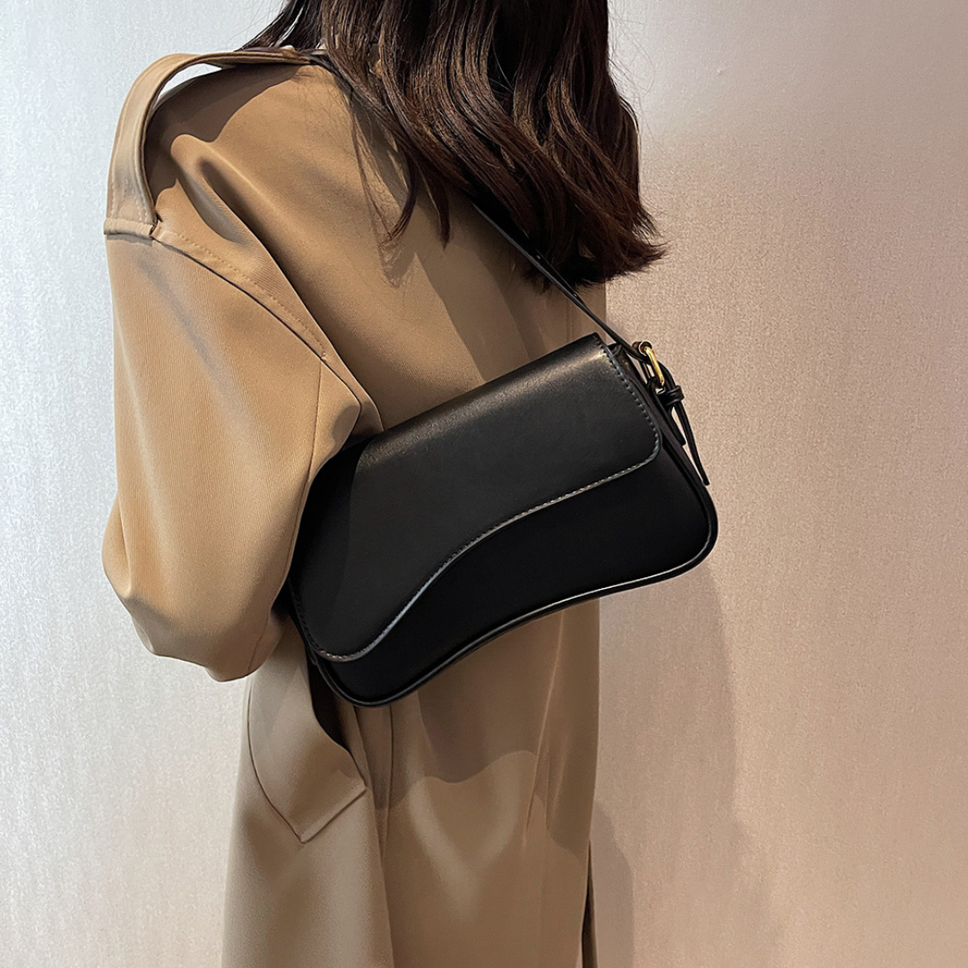Bolsa De Ombro Pequena Preto Garbo Chiara - Garboza
