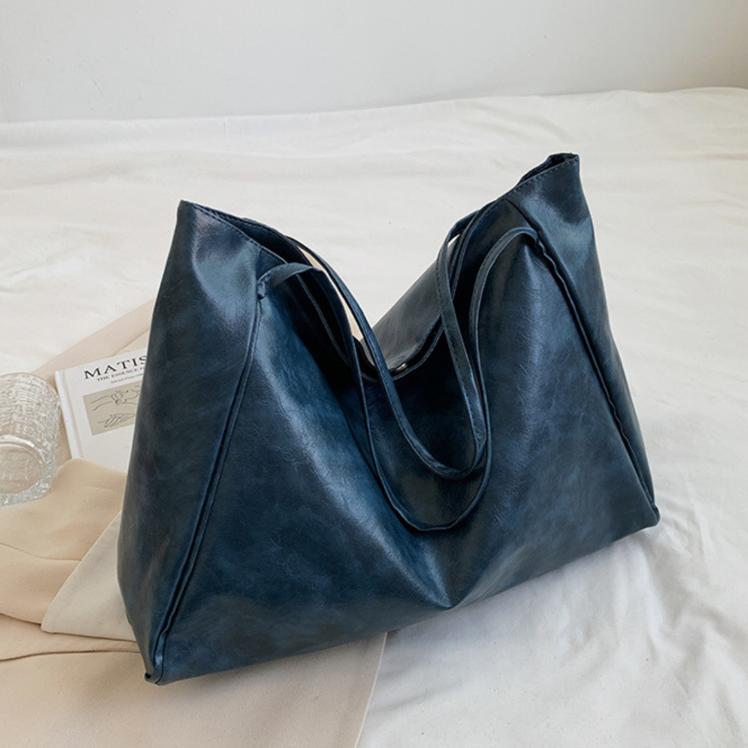 Bolsa Tote Grande Azul Garbo Hannah - Garboza