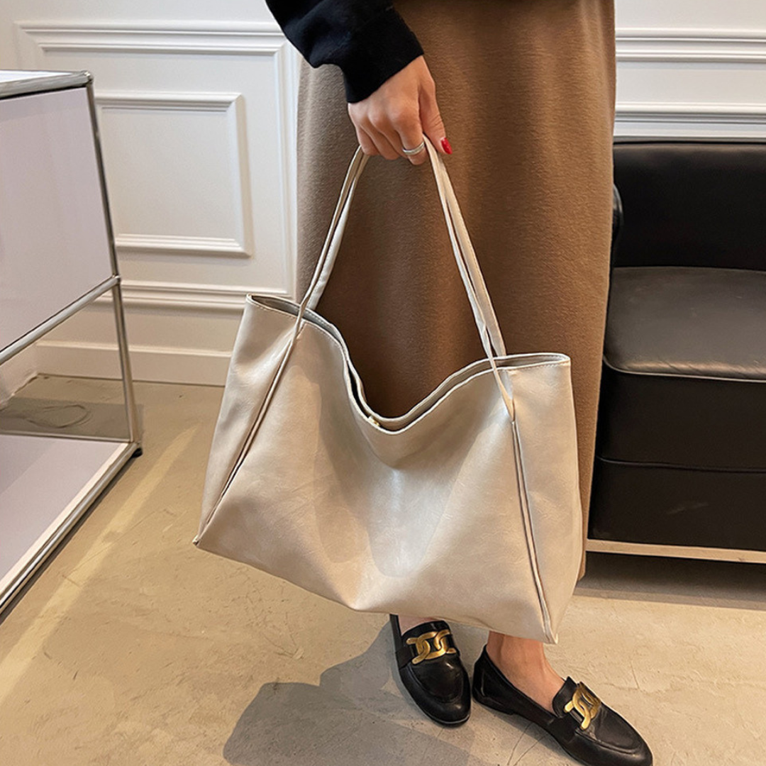 Bolsa Tote Grande Branca Garbo Hannah - Garboza