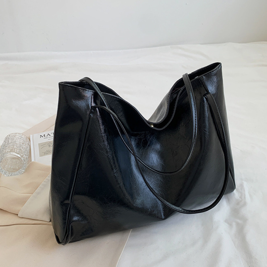 Bolsa Tote Grande Preta Garbo Hannah - Garboza