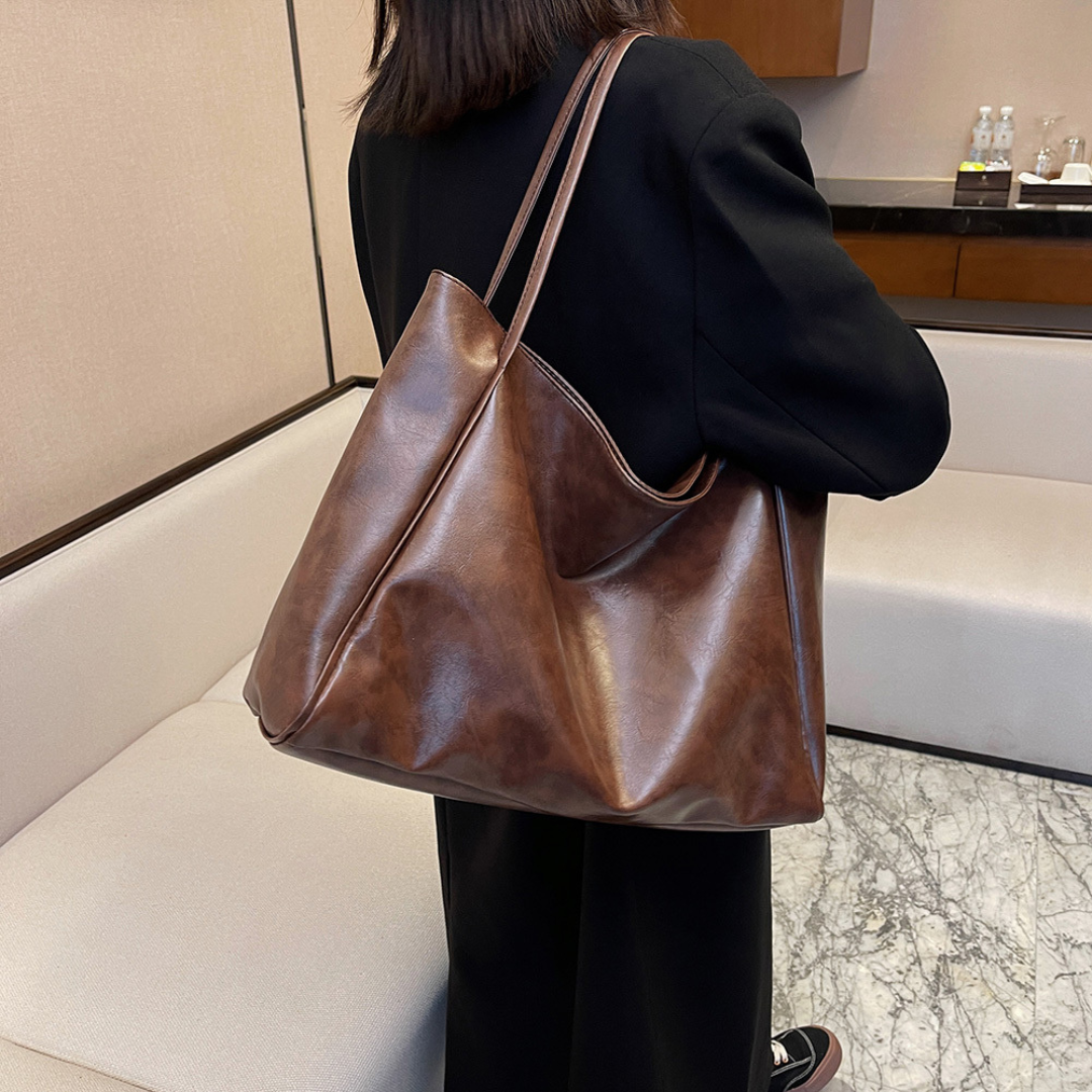 Bolsa Tote Grande Marrom Garbo Hannah - Garboza