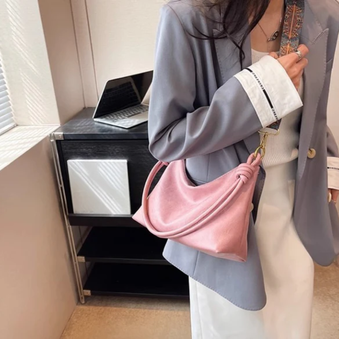 Bolsa de Ombro Média Rosa Garbo Antonella - Garboza