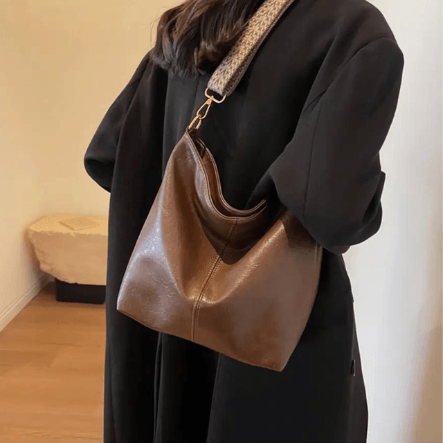 Bolsa Tote Grande Marrom Garbo Catarina - Garboza