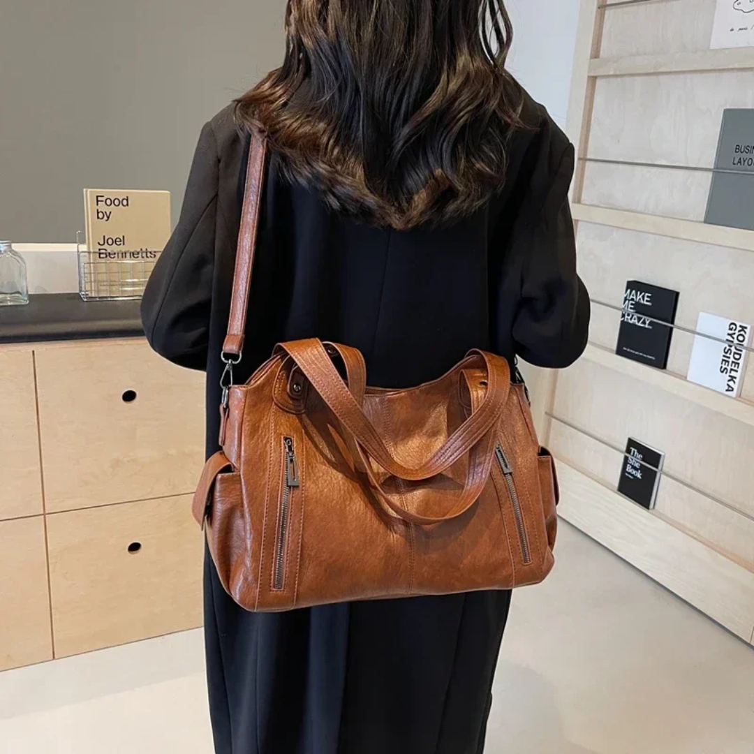 Bolsa Tote Grande Marrom Garbo Marília - Garboza