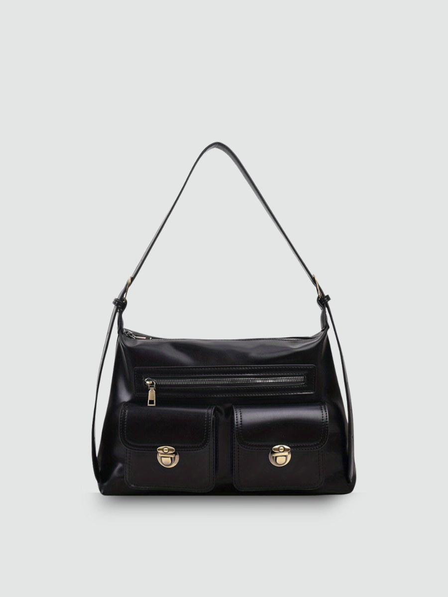 Bolsa de Ombro Grande Preta Garbo Tereza - Garboza