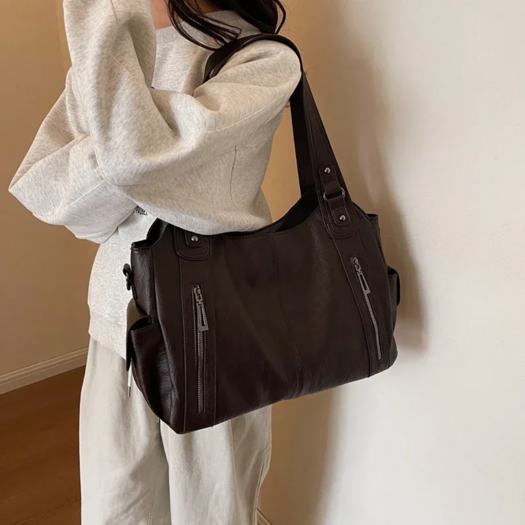 Bolsa Tote Grande Marrom Garbo Marília - Garboza