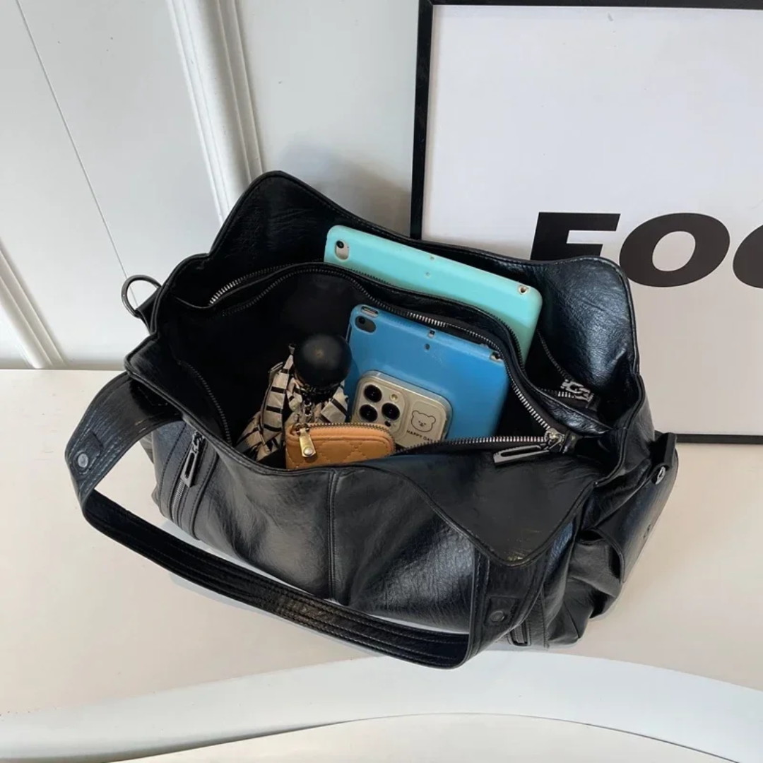 Bolsa Tote Grande Preta Garbo Marília - Garboza