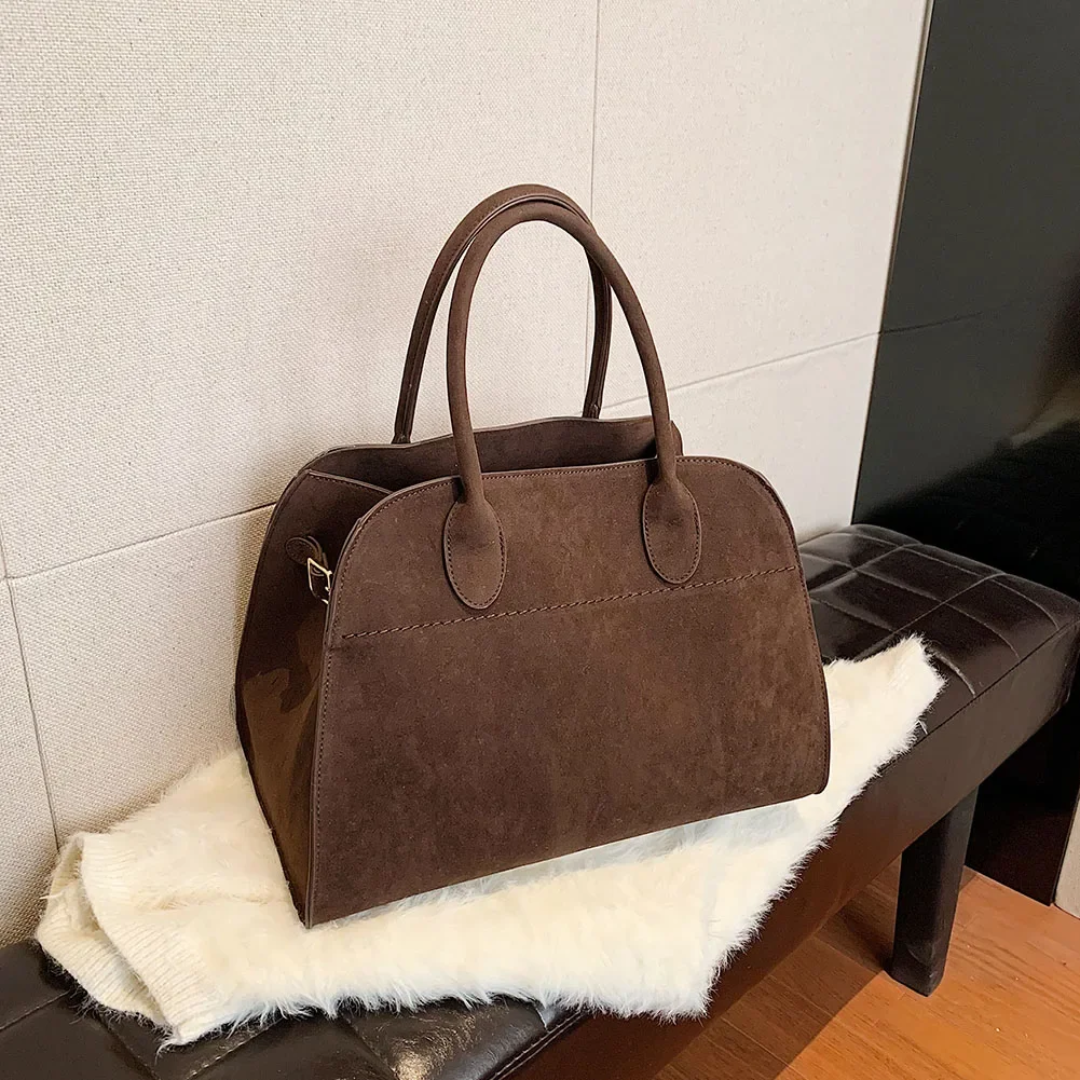 Bolsa Baú Grande Marrom Garbo Claire - Garboza