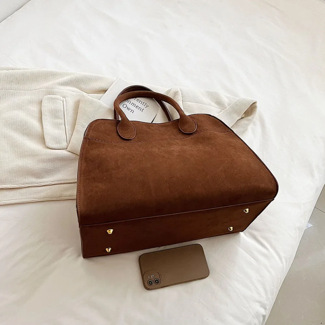 Bolsa Baú Grande Marrom Garbo Claire - Garboza
