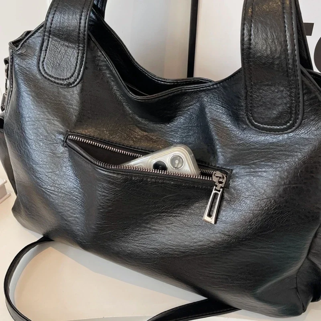 Bolsa Tote Grande Preta Garbo Marília - Garboza